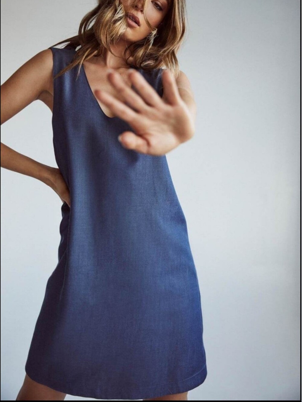 VETTA Capsule NWT Reversible Jumper Dress Minimal Black/Blue Size Large